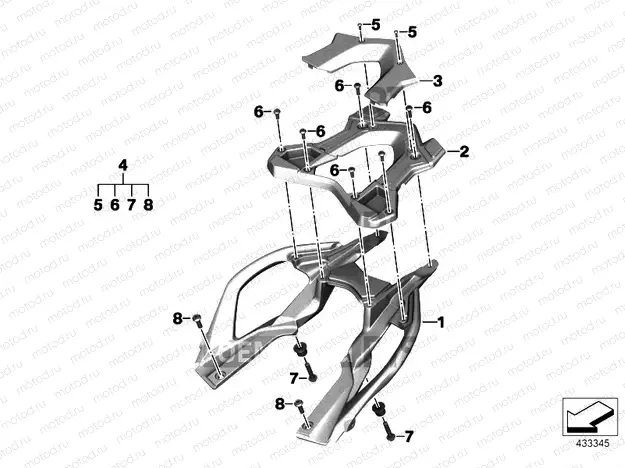 BRACKET F TOP CASE