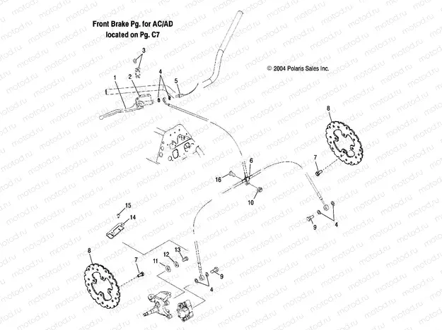 BRAKE | BRAKE, FRONT (AA)(AB) - A05PB20AA/AB (4999659965B12)