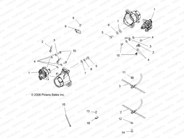 BRAKE | BRAKE, LINES, REAR - A07TH50EA (49ATVBRAKERRX2QUAD)