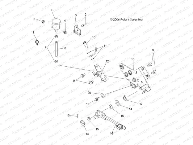 BRAKE | BRAKE, REAR - A07BG50AA/FA (49ATVBRAKERRSCRAM)