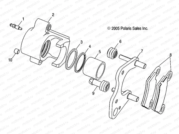 BRAKE CALIPER | BRAKE CALIPER, FRONT - R05RD68AA/AB (4999202259920225C05)
