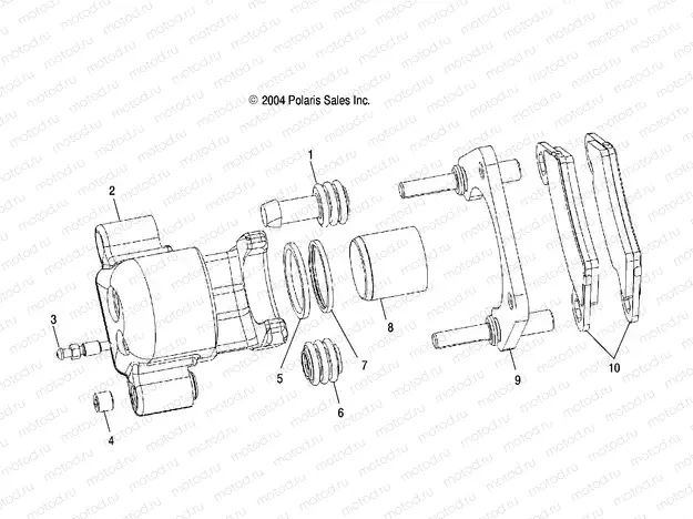 BRAKE CALIPER | BRAKE CALIPER, REAR - R07RB50AA/RH50AA (4998269826C04)