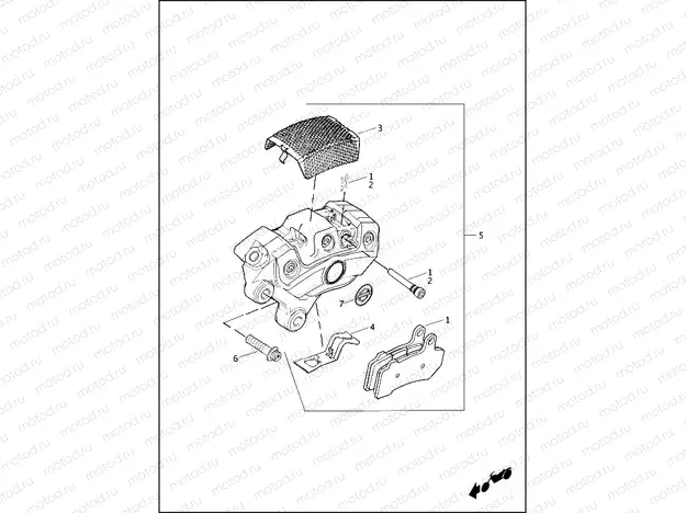 BRAKE CALIPER, FRONT