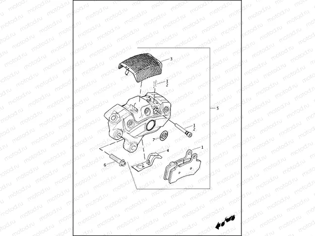BRAKE CALIPER, FRONT