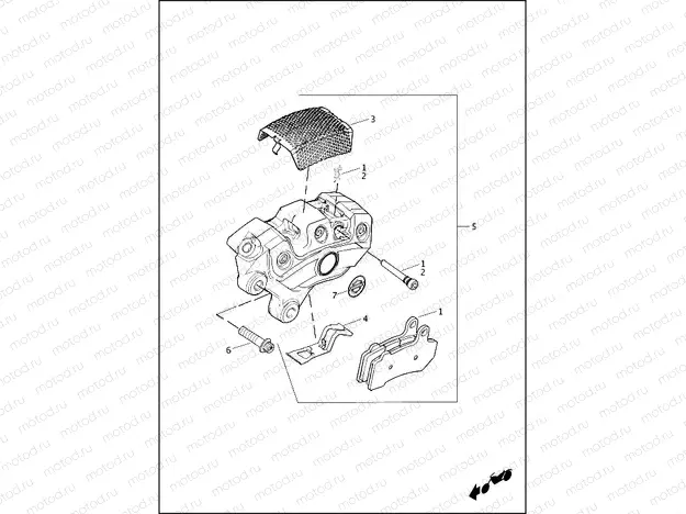 BRAKE CALIPER, FRONT