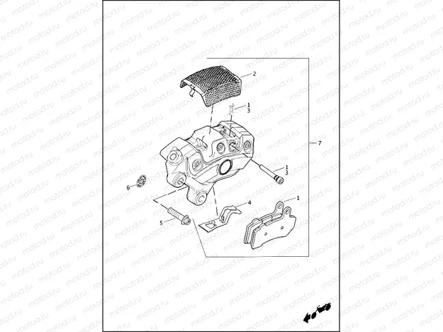 BRAKE CALIPER, FRONT