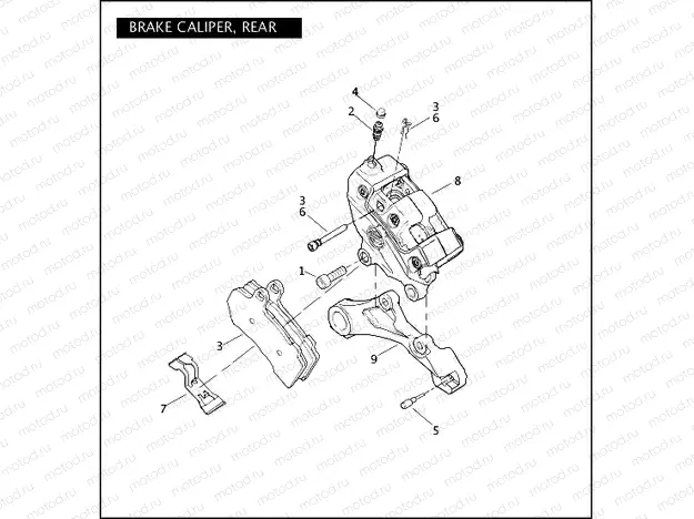 BRAKE CALIPER, REAR
