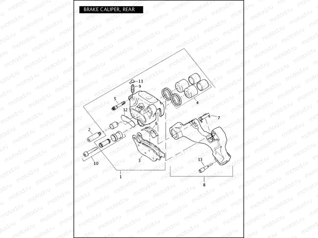 BRAKE CALIPER, REAR