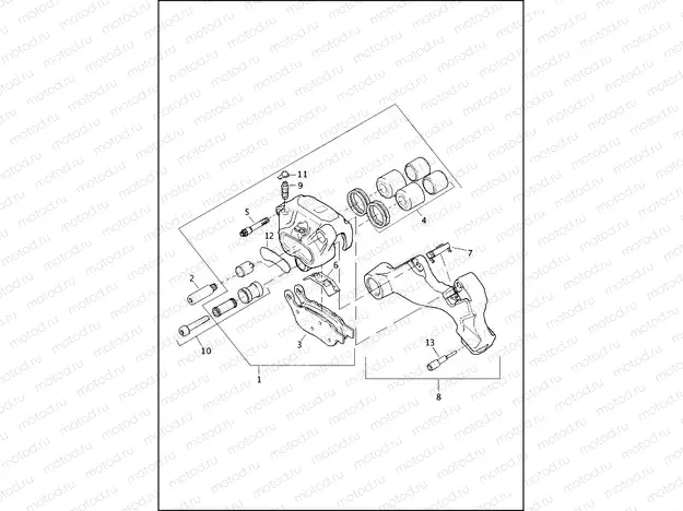 BRAKE CALIPER, REAR