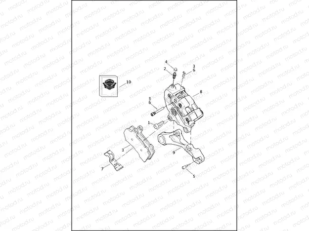 BRAKE CALIPER, REAR