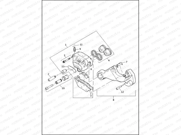 BRAKE CALIPER, REAR