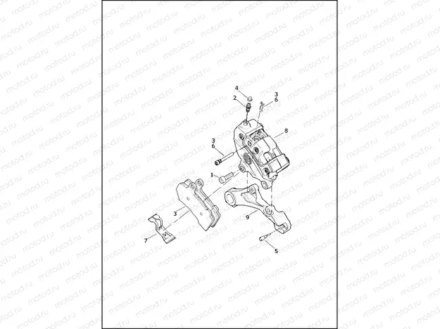 BRAKE CALIPER, REAR