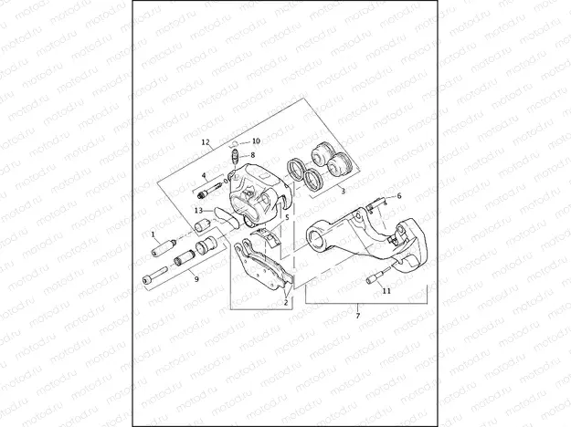 BRAKE CALIPER, REAR