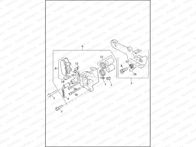 BRAKE CALIPER, REAR