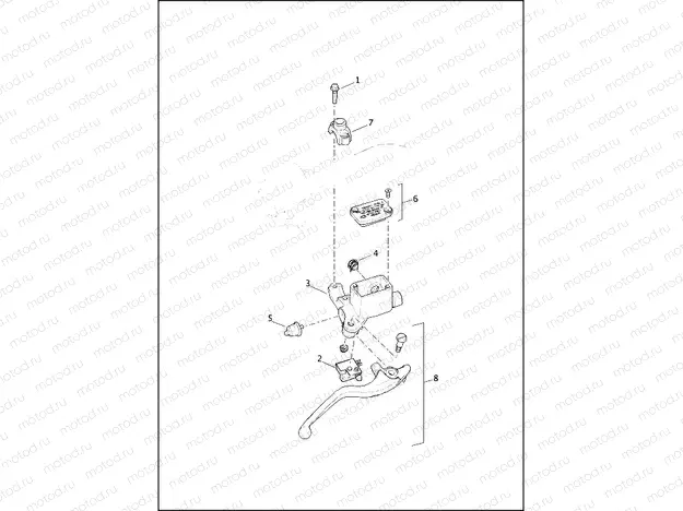 BRAKE CONTROL, FRONT - XG500 XG750