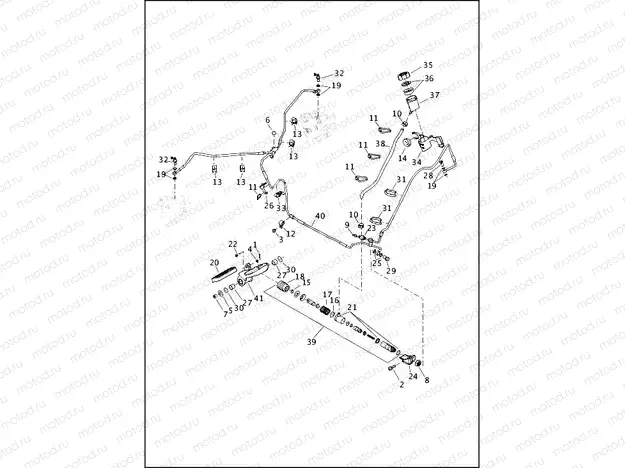 BRAKE CONTROL, REAR - FLHTCUTG