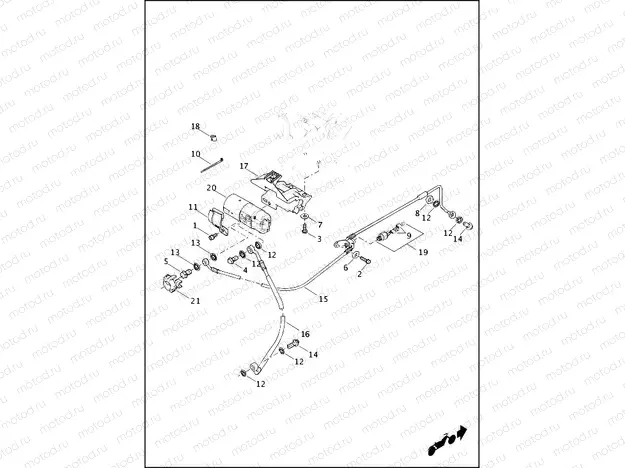 BRAKE LINE AND MODULE, REAR, ABS