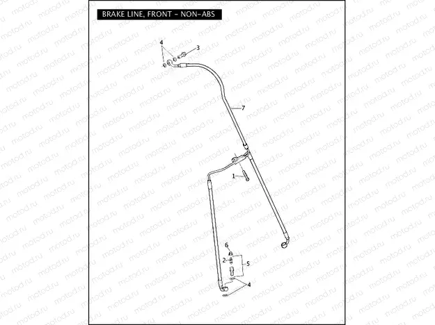 BRAKE LINE, FRONT - NON-ABS