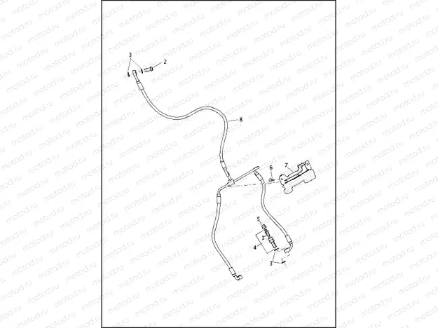 BRAKE LINE, FRONT - NON-ABS