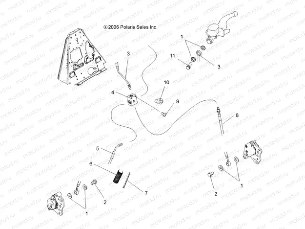 BRAKE LINES | BRAKE LINES, FRONT - A07MH76AL/AQ/AX/AY/AZ/A2/MN76AF/AT/AY (49ATVBRAKELINE800EFI)