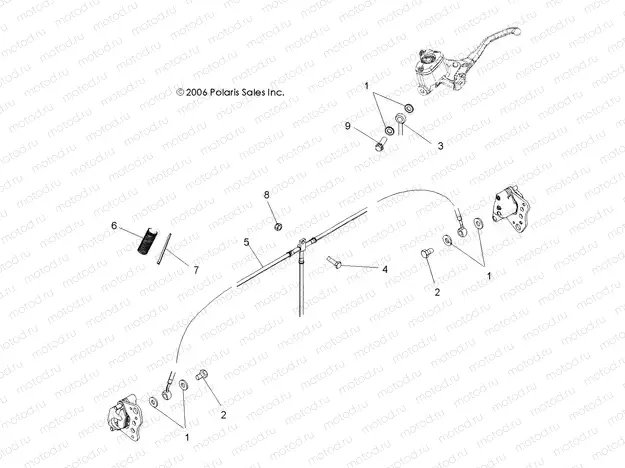 BRAKE LINES | BRAKE LINES, FRONT - A07MH76FA (49ATVBRAKELINE075EFIIN)