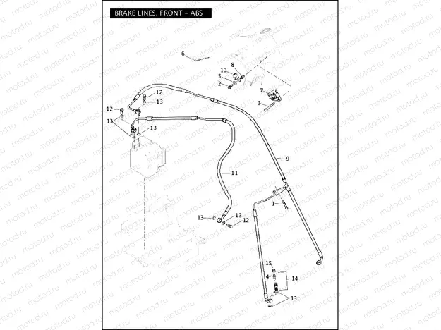 BRAKE LINES, FRONT - ABS