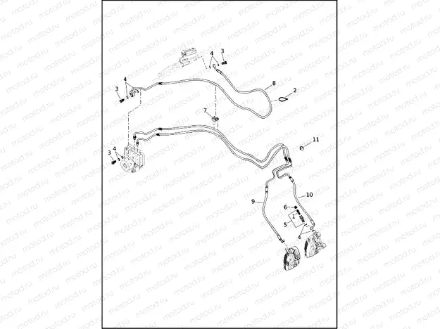 BRAKE LINES, FRONT - ABS