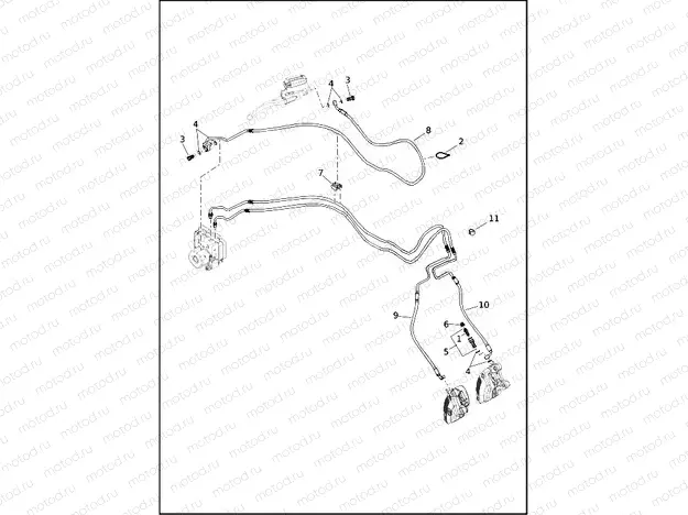 BRAKE LINES, FRONT - ABS