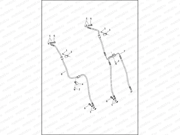 BRAKE LINES, FRONT - NON-ABS