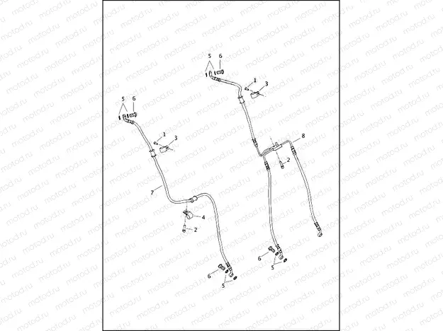 BRAKE LINES, FRONT - NON-ABS