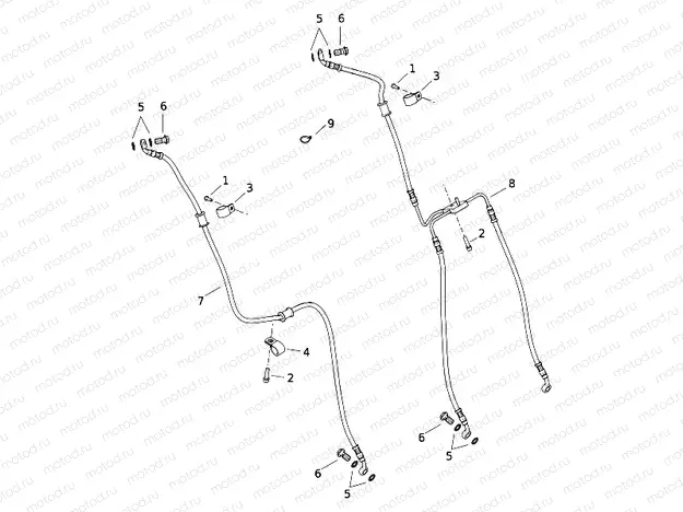 BRAKE LINES, FRONT - NON-ABS