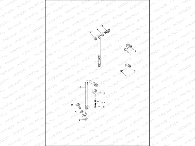 BRAKE LINES, FRONT, NON-ABS - FLS
