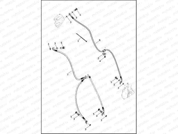BRAKE LINES, FRONT, NON-ABS - FXBBS, FXST, FLFBS, FXFBS, FXLRS