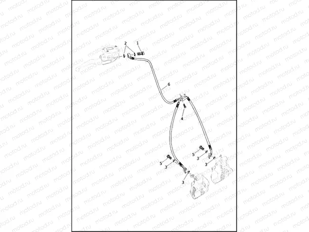 BRAKE LINES, FRONT, NON-ABS - FXFB, FXFBS