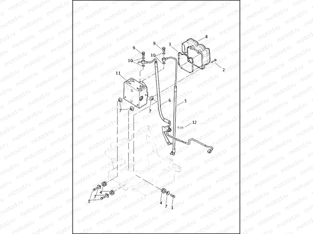BRAKE LINES & MODULE, REAR - ABS