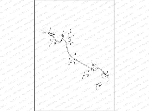 BRAKE LINES, REAR - NON-ABS