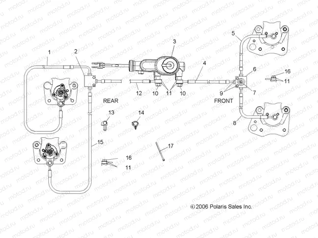 BRAKE LINES/MASTER CYLINDER - R07RF68AD/AF (49RGRBRAKELINES07500EFI) | BRAKE LINES/MASTER CYLINDER - R07RF68AD/AF (49RGRBRAKELINES07500EFI)