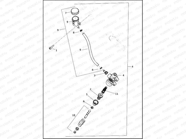 BRAKE, MASTER CYLINDER, REAR