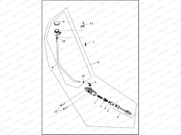 BRAKE MASTER CYLINDER, REAR