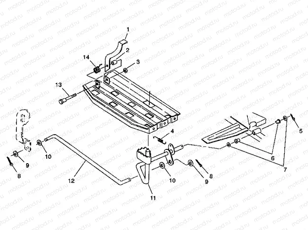 BRAKE PEDAL MOUNTING 6X6 350L S938739 (4924362436042A) | BRAKE PEDAL MOUNTING 6X6 350L S938739 (4924362436042A)