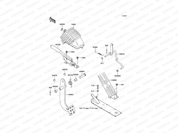 Brake Pedal/Throttle Lever