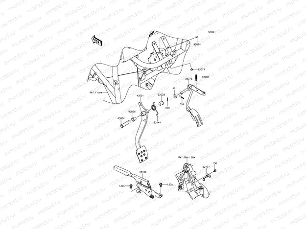 Brake Pedal/Throttle Lever
