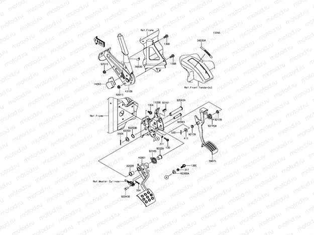 Brake Pedal/Throttle Lever