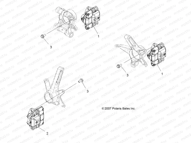 BRAKES | BRAKES, BRAKE CALIPER MOUNTING - A09LH27AX/AZ (49ATVCALIPERMTG08SP300)