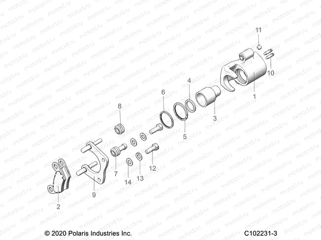 BRAKES | BRAKES, BRAKE CALIPER, REAR - A22SWE57F1/S57C1/C2/C5 (C102231-3)