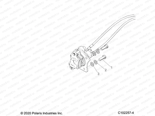 BRAKES | BRAKES, BRAKE CALIPER, REAR, MOUNTING - A22SDS57C4 (C102257-4)
