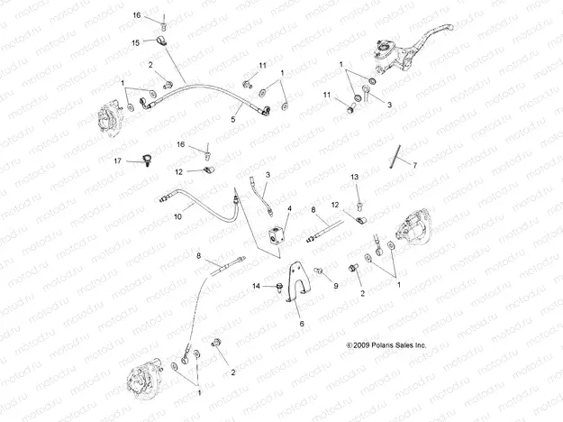 BRAKES | BRAKES, BRAKE LINES - A10DX85AL/AF (49ATVBRAKELINE10SP850)