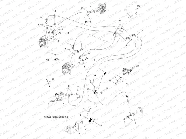 BRAKES | BRAKES, BRAKE LINES - A15S6A76FA (49ATVBRAKELINE096X6)