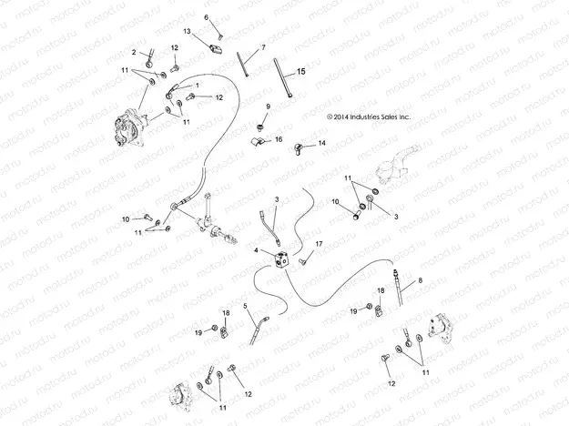 BRAKES | BRAKES, BRAKE LINES - A15SJE57HI (49ATVBRAKELINE1570SPTR)