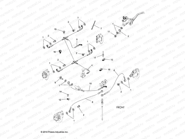 BRAKES | BRAKES, BRAKE LINES - A15SXE85FI (49ATVBRAKELINE1585FEU)